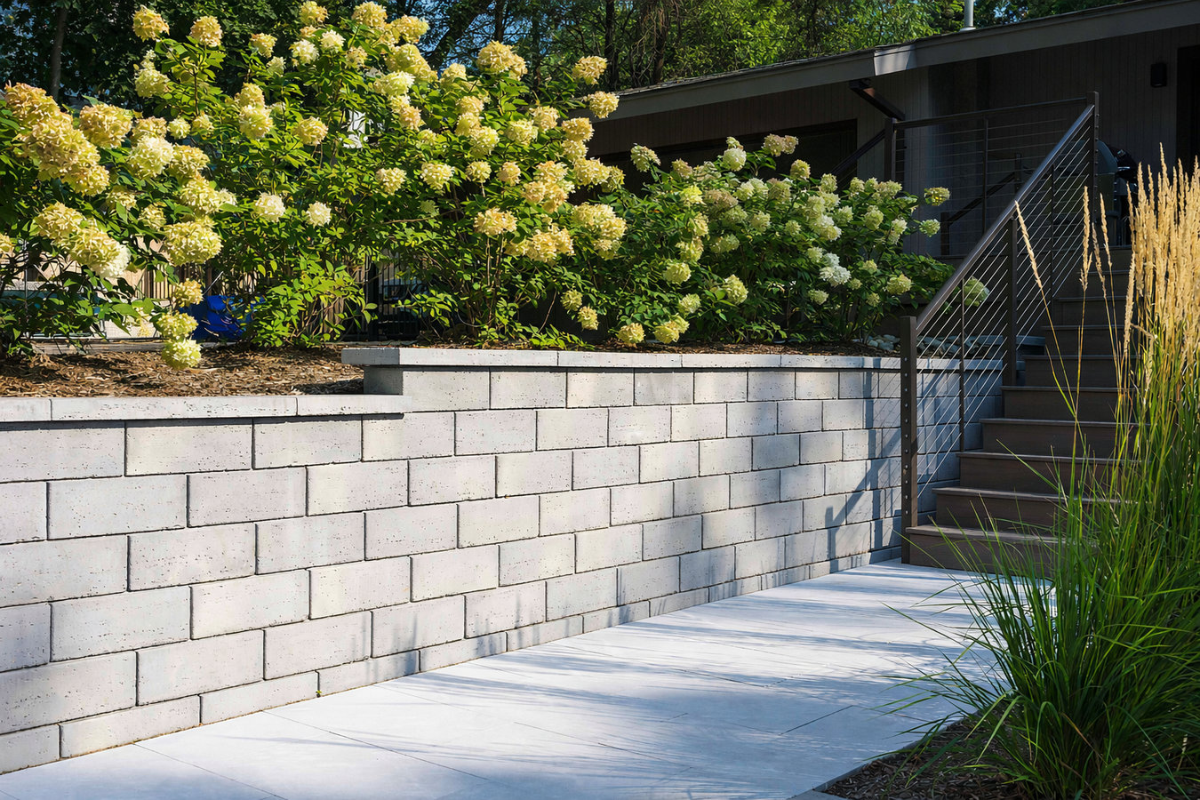 Concrete block walls